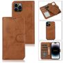 Mobigear Wallet iPhone 15 Pro Max Hülle Abnehmbare 2in1 Klapphülle Geldbörse - Braun