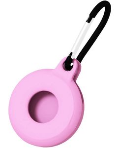 Mobigear Circle Key Apple AirTag Hülle Flexibles TPU Schlüsselanhänger - Pink