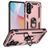 Mobigear Armor ring Samsung Galaxy A36 Hülle Hardcase Backcover Stoßfest mit Ringhalter - Roségold