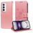 Mobigear Flowers OPPO Reno 12 Pro Hülle Klapphülle Geldbörse - Roségold
