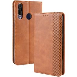 Mobigear Sensation Wiko View 3 Pro Hülle Klapphülle Geldbörse - Cognac