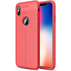 Mobigear Luxury iPhone XS Max TPU (flexibel) Backcover - Rot