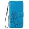 Mobigear Clover Samsung Galaxy A12 Hülle Klapphülle Geldbörse - Blau