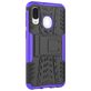 Mobigear Tire Samsung Galaxy A40 Hülle Hardcase Backcover Stoßfest mit Ständer - Schwarz / Lila