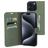 Mobiparts Classic Wallet iPhone 15 Pro Max Klapphülle Portemonnaie - Stone Green