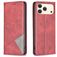 Mobigear Rhombus Slim iPhone 17 Pro Max Hülle Klapphülle - Rot
