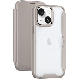 Mobigear Smart Fit iPhone 15 Plus Hülle Hardcase Klapphülle - Grau