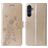 Mobigear Flowers Samsung Galaxy A16 Hülle Klapphülle Geldbörse - Gold