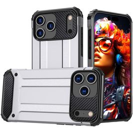 Mobigear Outdoor iPhone 17 Pro Hülle Hardcase Backcover Stoßfest - Silber