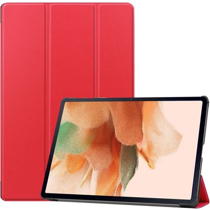 Mobigear Tri-Fold Samsung Galaxy Tab S7 FE Hülle Klapphülle - Rot