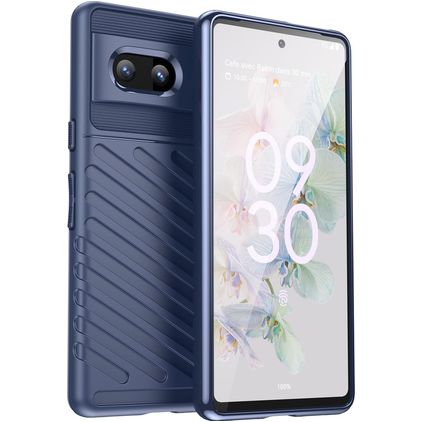 Mobigear Groove Google Pixel 7 Hülle Flexibles TPU Backcover - Blau