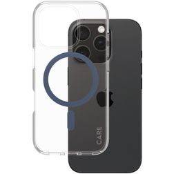 CARE by PanzerGlass Flagship iPhone 16 Pro MagSafe Hülle Hardcase Backcover - Transparent / Blau