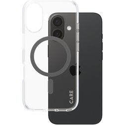 CARE by PanzerGlass Flagship iPhone 16 MagSafe Hülle Hardcase Backcover - Transparent / Schwarz