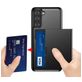 Mobigear Card Samsung Galaxy S21 Ultra Hülle Hardcase Backcover Stoßfest mit Kartenhalter - Silber