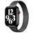 Mobigear Slim Loop Milanaise Apple Watch Armband Magnetverschluss - 42/41/40/38 mm - Schwarz