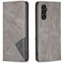 Mobigear Rhombus Slim Samsung Galaxy A35 Hülle Klapphülle - Grau
