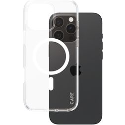 CARE by PanzerGlass Flagship iPhone 16 Pro Max MagSafe Hülle Hardcase Backcover - Transparent / Weiß