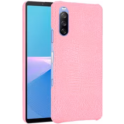 Mobigear Croco Sony Xperia 10 III Hülle Hardcase Backcover - Pink