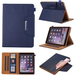 Mobigear Luxury iPad 7 (2019) Hülle Klapphülle + Stifthalter - Blau