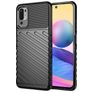 Mobigear Groove Xiaomi Redmi Note 10 5G Hülle Flexibles TPU Backcover - Schwarz