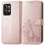 Mobigear Clover Realme GT2 Pro Hülle Klapphülle Geldbörse - Roségold