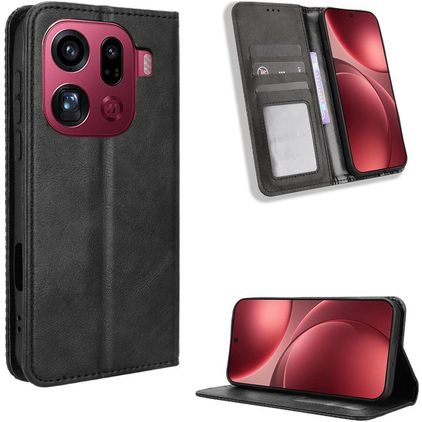 Mobigear Sensation OPPO Find X9 Pro Hülle Klapphülle Geldbörse - Schwarz