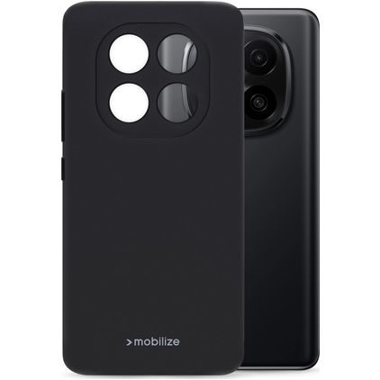 Mobilize Rubber Gelly Xiaomi Redmi Note 14 Pro Plus 5G Hülle Flexibles TPU Backcover - Schwarz
