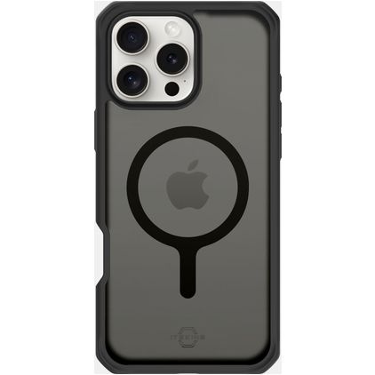 ITSKINS Level 2 HybridMagFrost R iPhone 16 Pro MagSafe Hülle Hardcase Backcover Stoßfest - Schwarz