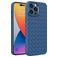 Mobigear Woven iPhone 14 Pro Hülle Flexibles TPU Backcover - Dunkelblau