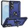 Mobigear Armor Ring Samsung Galaxy S25 Edge Hülle Hardcase Backcover Stoßfest mit Ringhalter - Blau