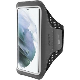 Mobiparts Comfort Fit Handyhalterung Joggen Samsung Galaxy S21 Sporthülle Neopren Sportarmband - Schwarz