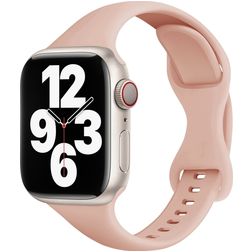 Mobigear Sport Slim Silikon Apple Watch Armband Drückerschließe - 49/46/45/44 mm - Pastellrosa