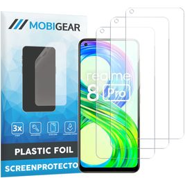 Mobigear Realme 8 Pro Displayschutz Schutzfolie - Hüllenfreundlich (3er Pack)