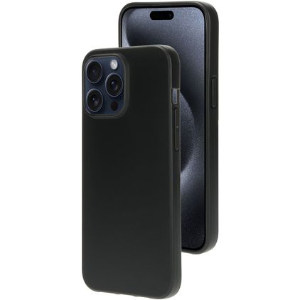 Mobiparts Classic iPhone 15 Pro Max Hülle Flexibles TPU Backcover - Matt Black