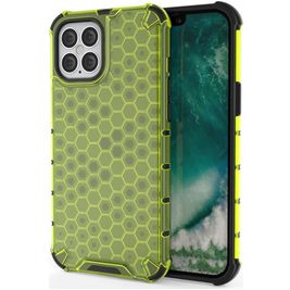 Mobigear Honeycomb iPhone 12 Mini Hülle Hardcase Backcover Stoßfest - Grün