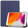 Mobigear Tri-Fold Gel iPad 9 (2021) Hülle TPU,Kunstleder Klapphülle + Stifthalter - Dunkelblau