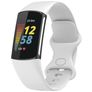 Mobigear Sport Dual Silikon Fitbit Charge 5 Armband Drückerschließe - Weiß