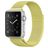 Mobigear Color Loop Milanaise Apple Watch Armband Magnetverschluss - 49/46/45/44 mm - Gelb