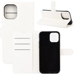 Mobigear Classic iPhone 12 Pro Hülle Klapphülle Geldbörse - Weiß