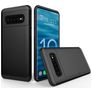 Mobigear Card Samsung Galaxy S10 Plus Hülle Hardcase Backcover Stoßfest mit Kartenhalter - Schwarz