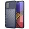 Mobigear Groove Samsung Galaxy A03s Hülle Flexibles TPU Backcover - Blau
