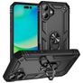 Mobigear Armor Ring iPhone 17 Hardcase Backcover Shockproof mit Ringhalter - Schwarz