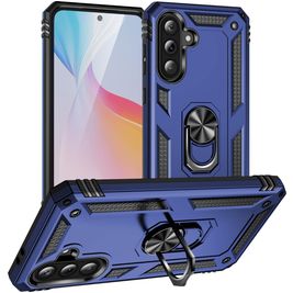 Mobigear Armor ring Samsung Galaxy A37 Hülle Hardcase Backcover Stoßfest mit Ringhalter - Blau