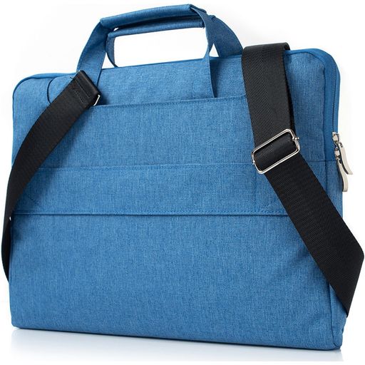 Mobigear Denim Zipper Laptop Umhängetasche 13 - 14 Zoll Laptoptasche - Blau