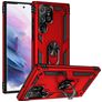 Mobigear Armor Ring Samsung Galaxy S23 Ultra Hülle Hardcase Backcover Stoßfest mit Ringhalter - Rot