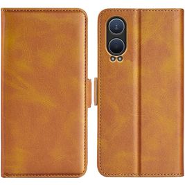 Mobigear Slim Magnet OnePlus Nord CE 4 Lite Hülle Klapphülle Geldbörse - Cognac