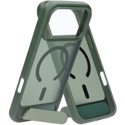 Mobiparts Hardcover iPhone 18 Pro Max MagSafe Hardcase Backcover mit Ständer - Satin Green