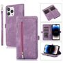 Mobigear Zipper iPhone 14 Pro Hülle Klapphülle Geldbörse - Lila