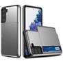 Mobigear Brushed Credit Card Slot Case Gray Samsung Galaxy S21