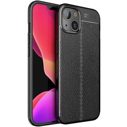 Mobigear Luxury iPhone 14 Hülle Flexibles TPU Backcover - Schwarz